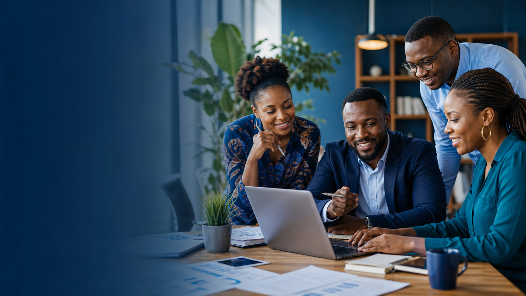 African business owners reviewing procurement opportunities together